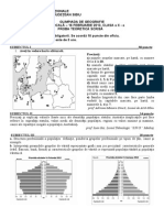 Subiecte Olimpiada Geografie Clasa X