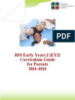 Raha International School, EY2 Curriculum Guide For Parents 2014 - 2015