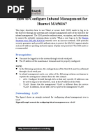 How to Configure Inband Management for Huawei MA5616