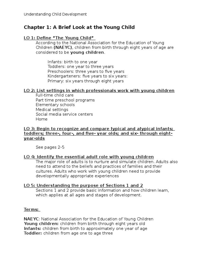 Child Development: Understanding Young Children | PDF | Self ...