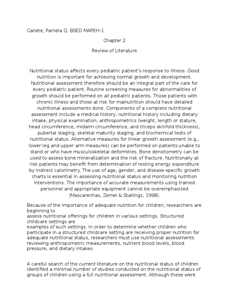 Chapter 2 Thesis PDF Nutrition Diet & Nutrition