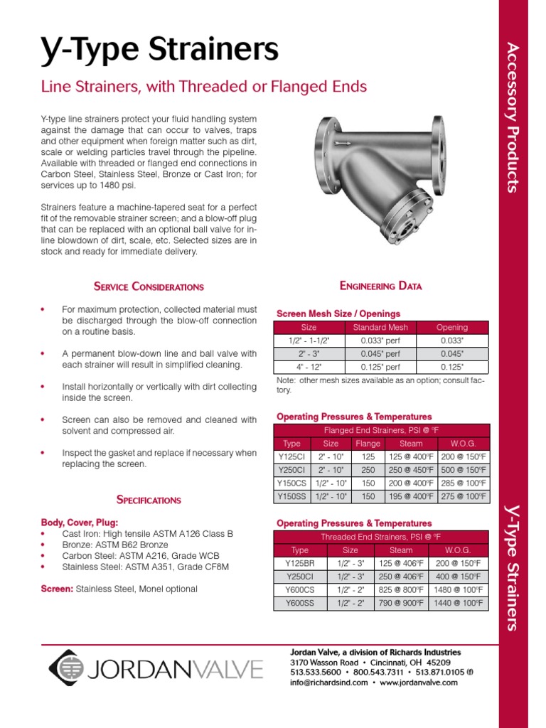 Y Strainer PDF Steel Valve