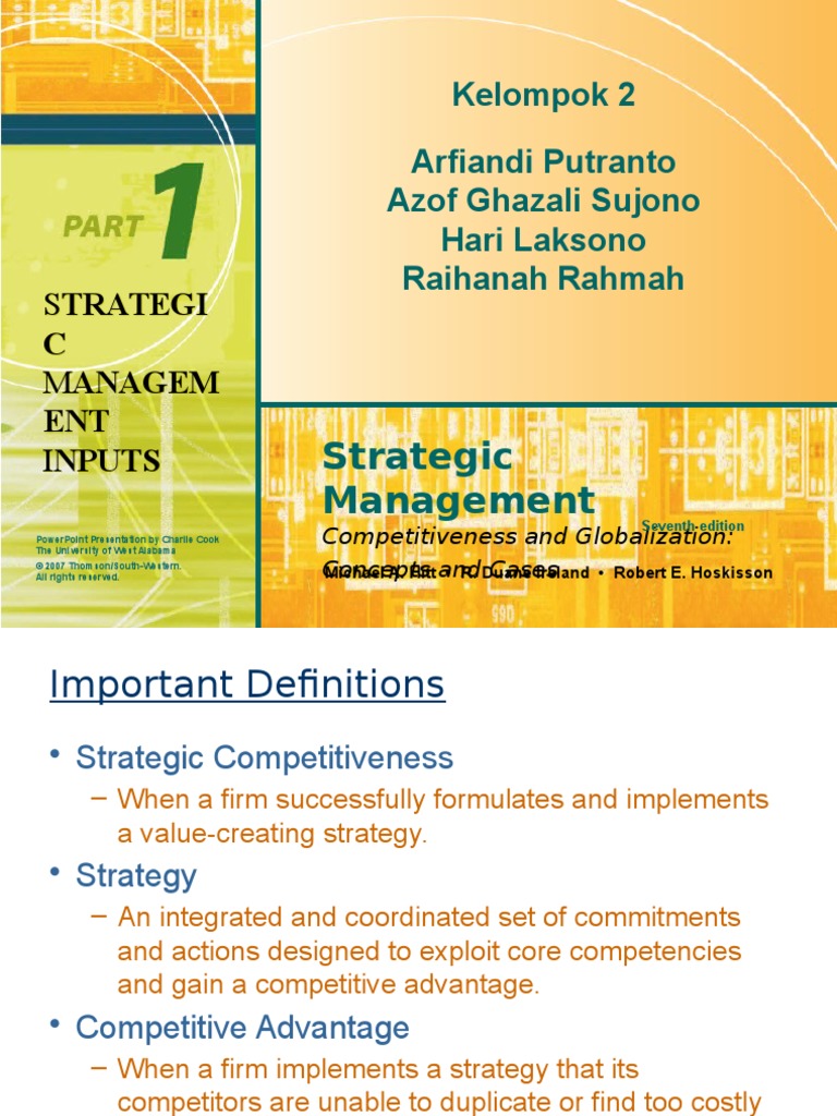 Strategic Management Input PDF Strategic Management Stakeholder