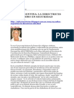 Adios Argentina Las Directrices Del Sionismo en Seguridad Nacional