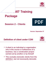 CDM 2007 Training Package: Session 2 - Clients