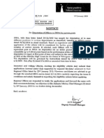 Notice - Dep To Irda NC - Jan 2015