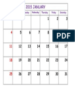 Calendar 2015 January