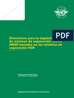 Circular 322 Directrices para La Implementación de Mínimas de Sapración Lateral GNSS Basadas en Las Mínimas de Separación VOR PDF