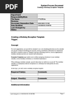 Creating A Workday Exception Template - SPD