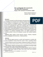 Trabajo Social y Pedagogía de La Memoria Desde Los Derechos Humanos