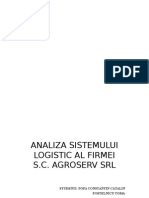 Analiza Sistemului Logistic Al Firmei Sc Agroserv Srl