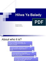 Hilwa Ya Balady: Student Name Student Roll No