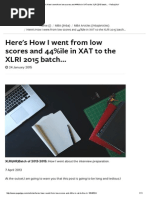 Here's How I Went From Low Scores and 44%Ile in XAT to the XLRI 2015 Batch..