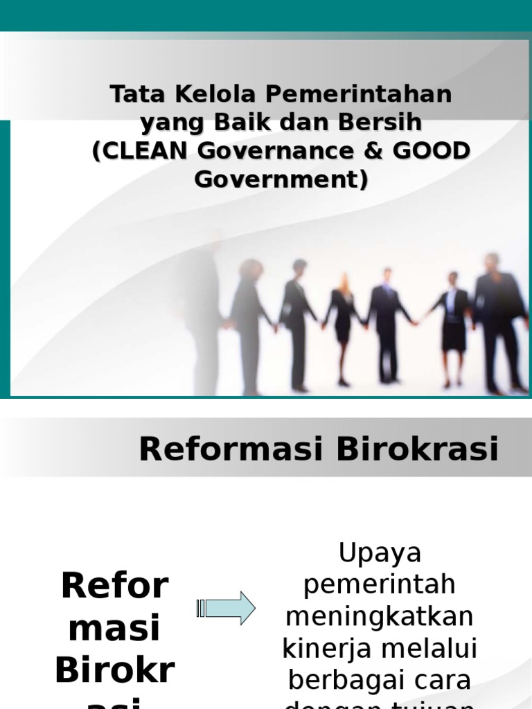 Tata Kelola Pemerintahan Bersih dan Baik | PDF