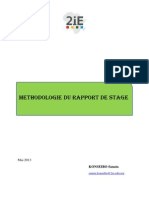 Methodologie Du Rapport de Stage