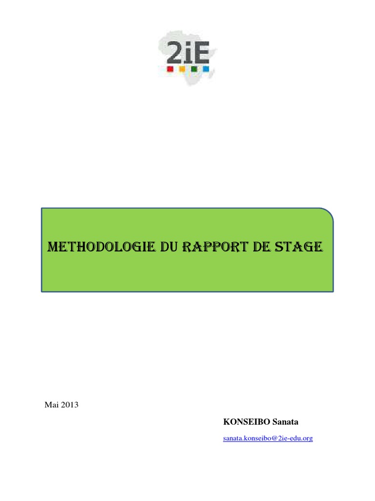 Methodologie Du Rapport De Stage – ZOFE