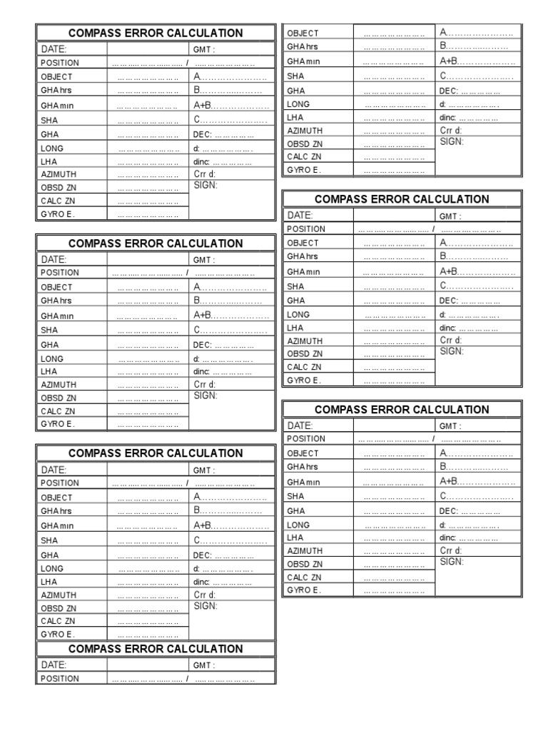 Gyro Error Hesap | PDF