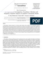 An Experimental Investigation of Nonlinear Vibration and Frequency Response Analysis of Cantilever Viscoelastic Beams