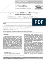 Fatigue Behaviour of FSW and MIG Weldments
