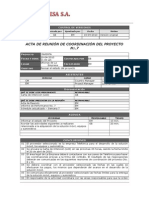 POS - Acta de Reunion de Coordinacion Del Proyecto