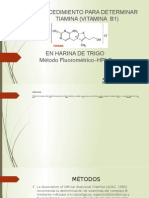 Determinacion de Vitamina B1