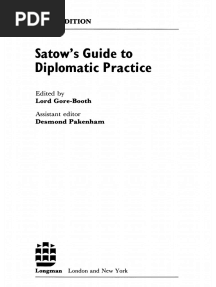Satow - Guide To Diplomatic Practice