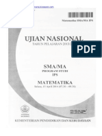 Naskah Soal UN Matematika SMA IPS 2014 Paket 1 PDF