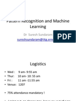 Machine Learning and Pattern Recognition Course Overview