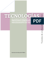 Tecnología I (Procesos) TELESECUNDARIA PDF