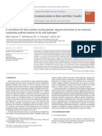 A Correlation for Heat Transfer During Laminar Natural Convection in an Enclosure