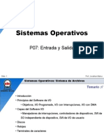 SISTEMAS OPERATIVOS - Entrada y Salida