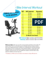 Moderate Stationary Bike Interval Workout