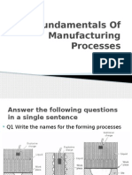 Fundamentals of Manufacturing Quiz