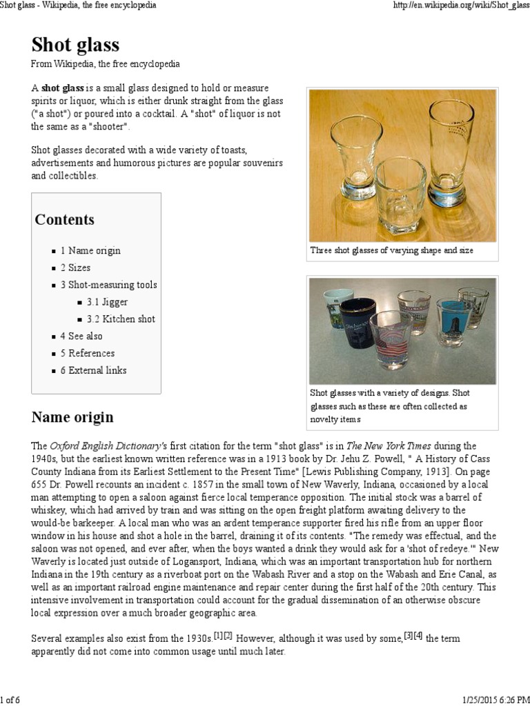 Shot Glass Wikipedia The Free Encyclopedia Alcohol Units Of Measurement