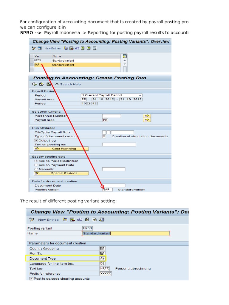 Payroll Accounting Document Configuration | PDF