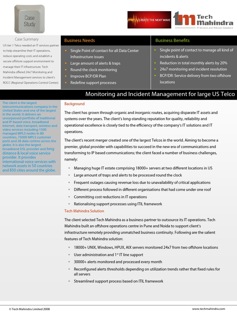 Problem management case study picture
