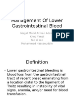 Management of Lower GI Bleed