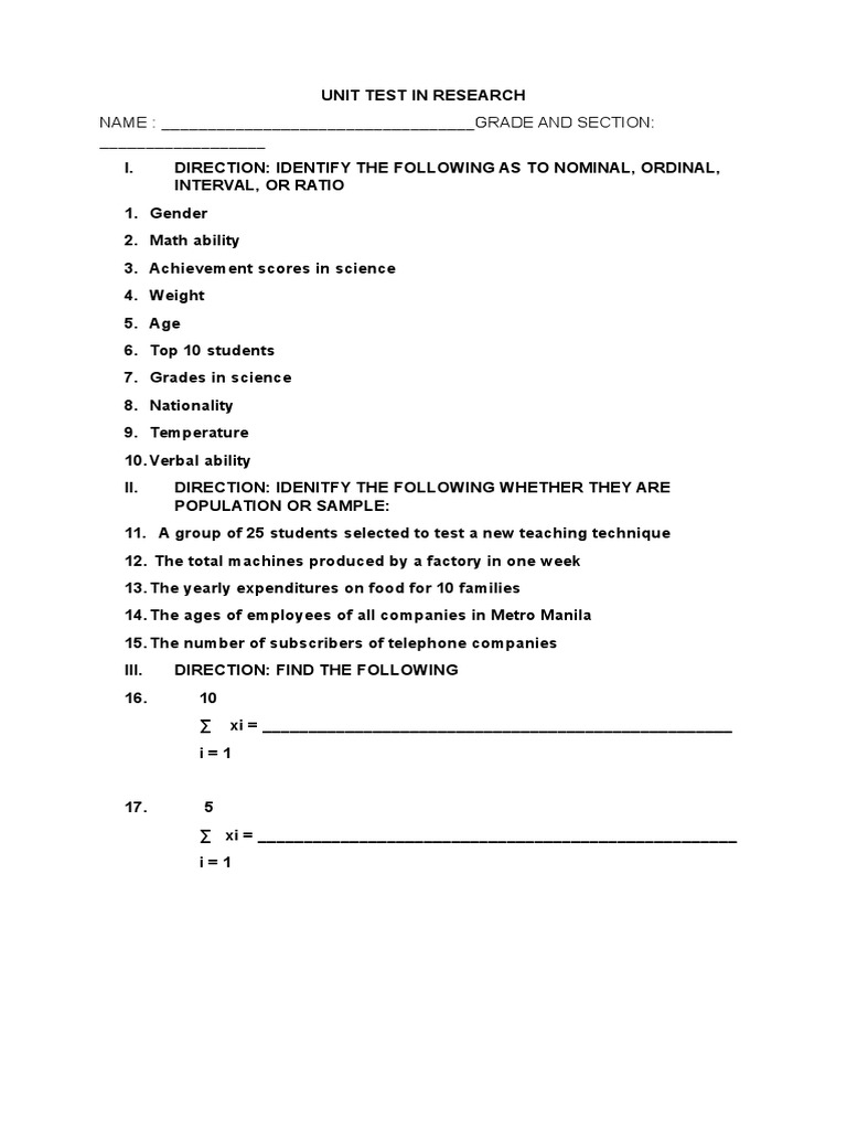 Pretest in Research 1ST GP | PDF