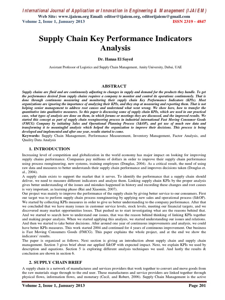 supply chain management research paper