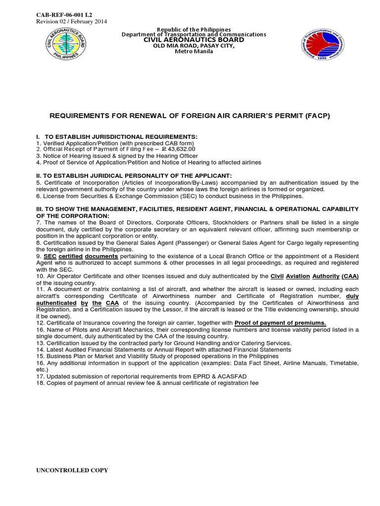 FACP Renewal Requirements Overview | PDF | Corporations | Private Law