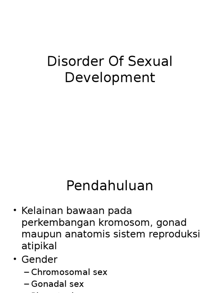 Disorders of Sexual Development Overview | PDF