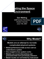 Modeling The Space Environment: Dan Welling