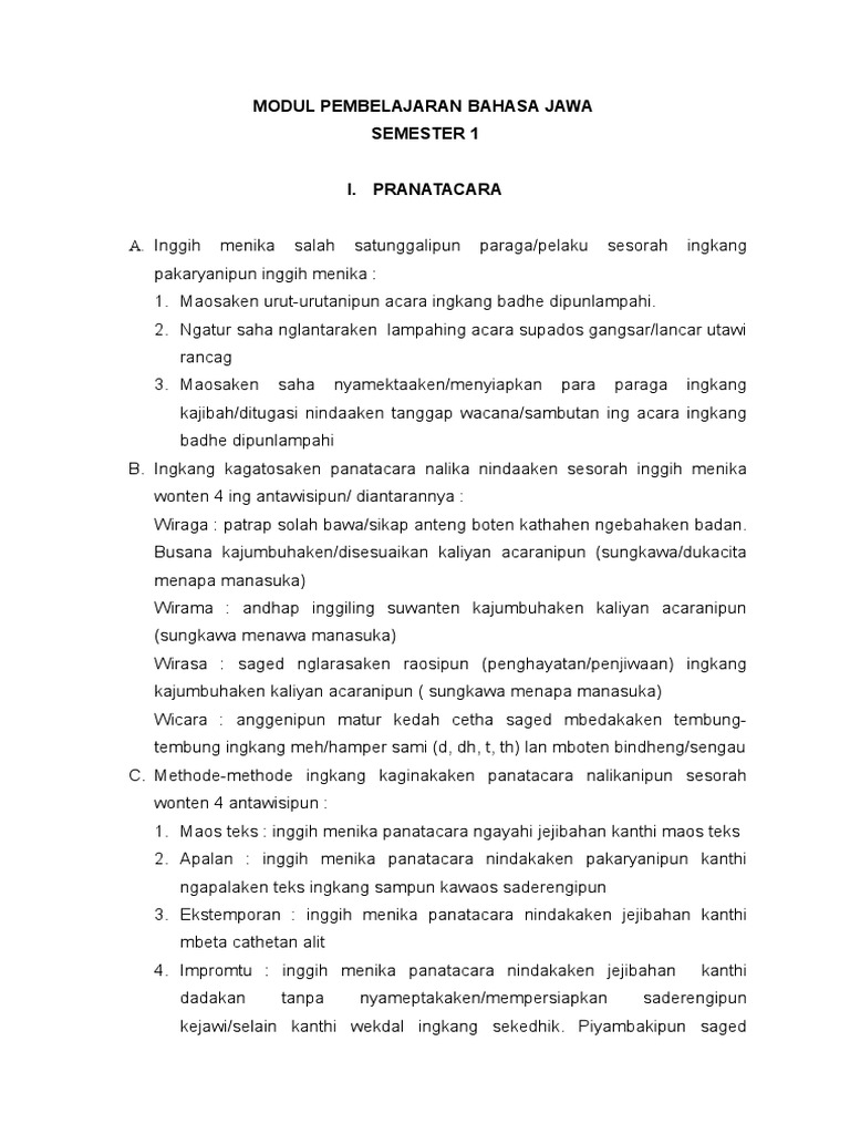 Modul Bahasa Jawa