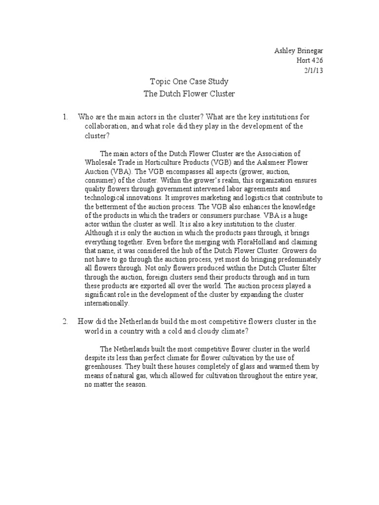 The dutch flower cluster slideshare image