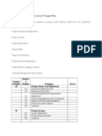 Sample Evaluation Matrix of An IT Project Plan