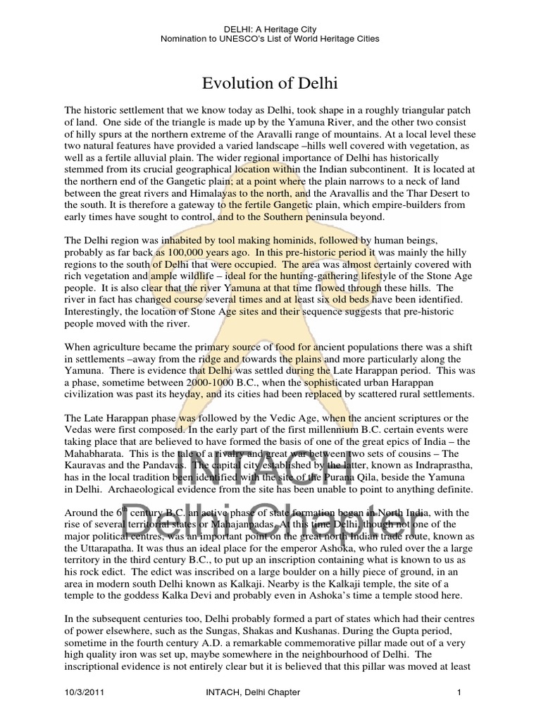 Evolution of Delhi PDF | PDF | Delhi | Mughal Empire
