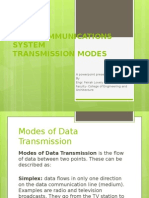 Data Communications - Transmission Modes