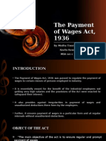 The Payment of Wages Act, 1936: By: Medha Tiwari Kavita Rawat MBA Sec-C