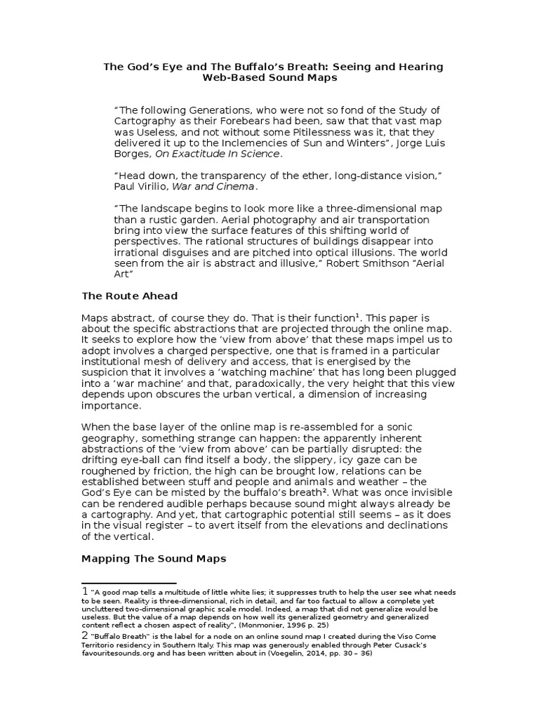 Exploring Online Sound Maps and Cartography | PDF | Geographic ...