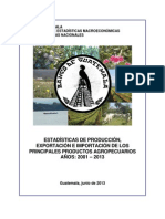 Productos Agropecuarios Estadísticas de Producción 2001 - 2013